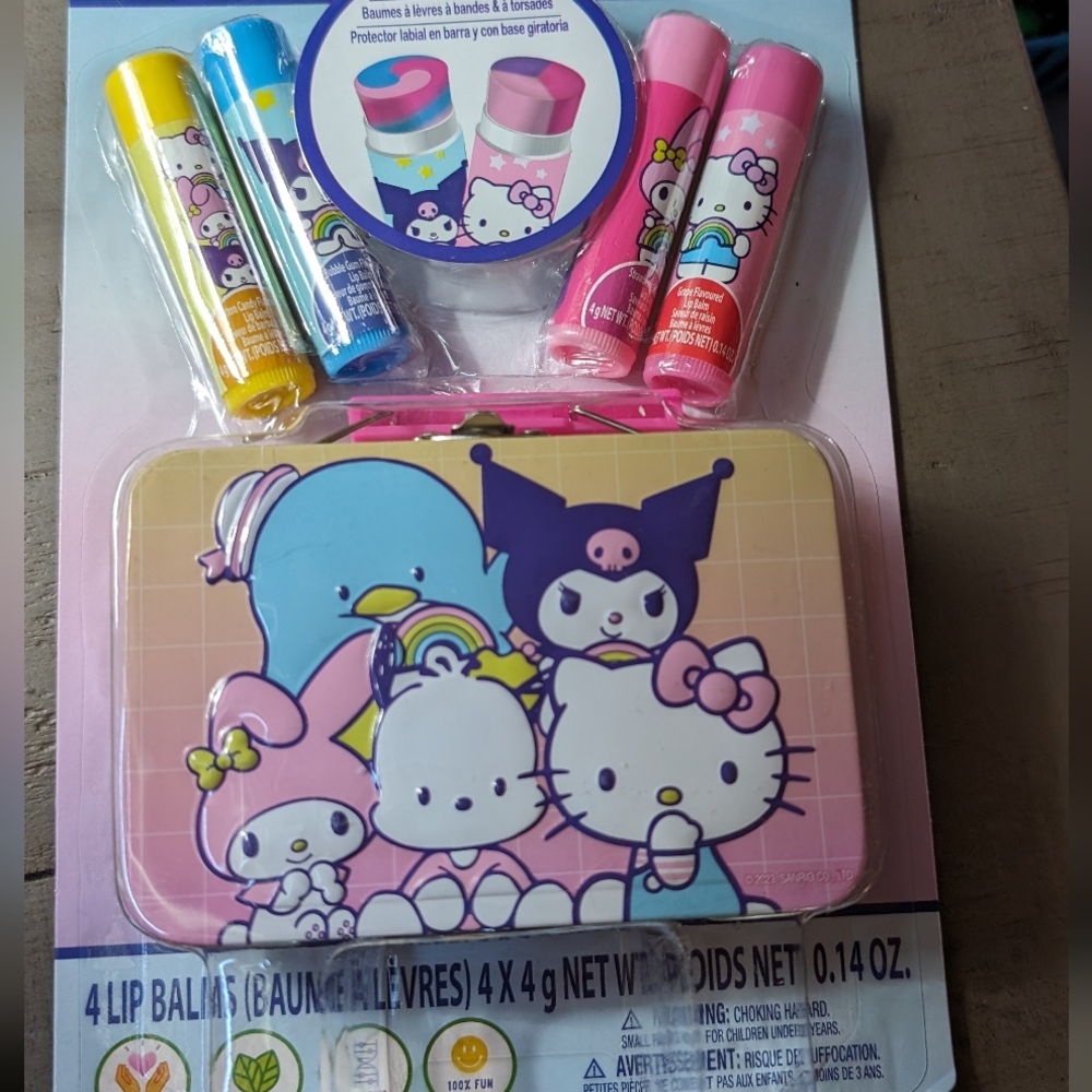 🎉HOST PICK. Hello Kitty & Friends Flavored Lip Balms With Carrying Tin Box - Picture 4 of 6